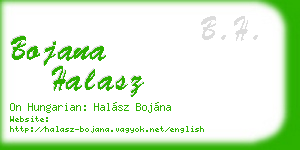 bojana halasz business card